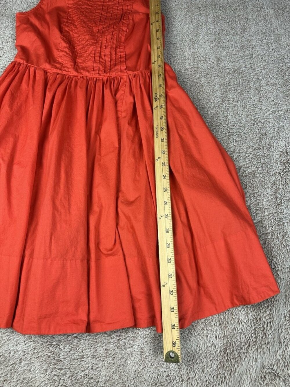 Anthro Moulinette Soeurs Melora Sweet Enticement Dress Womens Size 6 Red-Orange - Picture 5 of 15